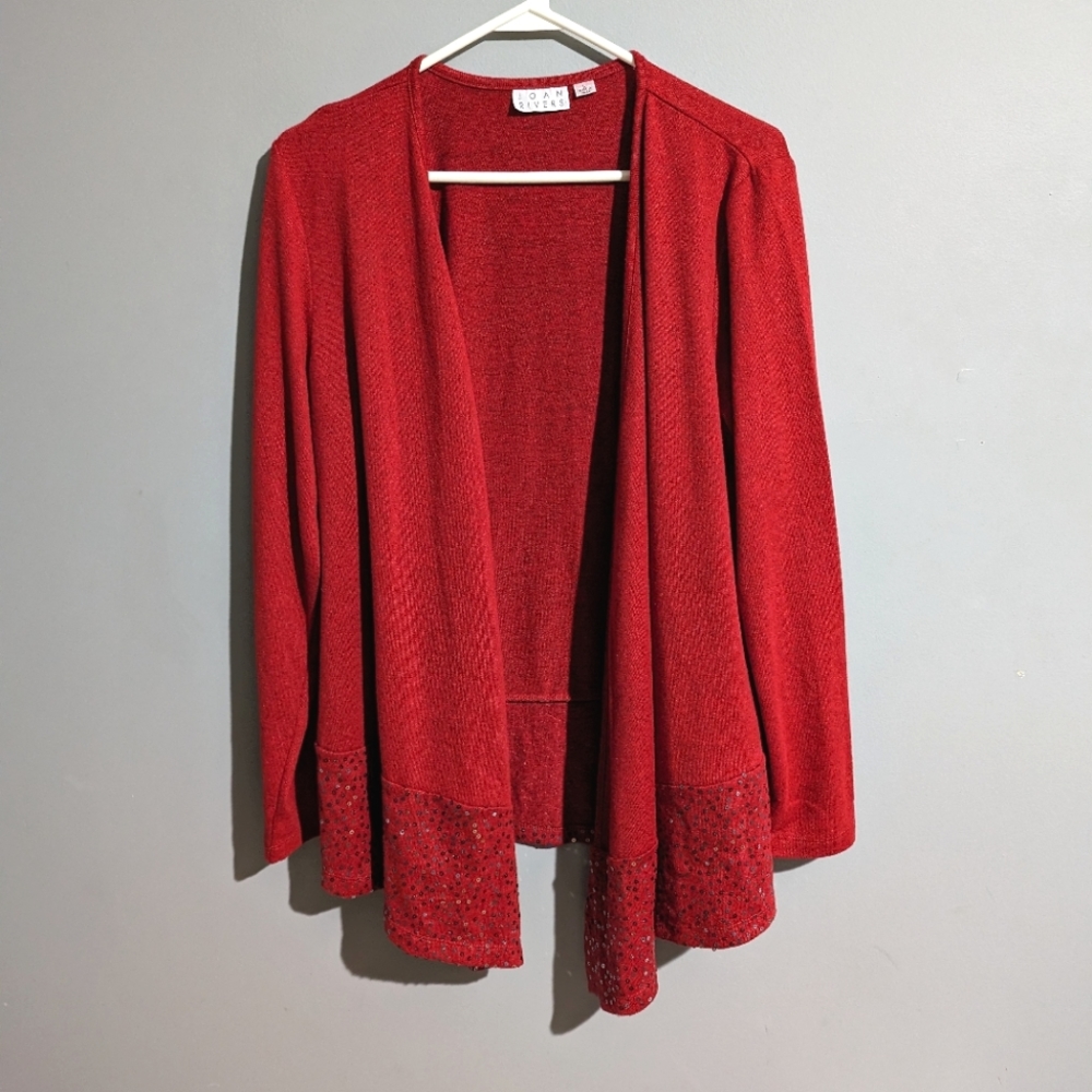 Joan Rivers red cardigan size L